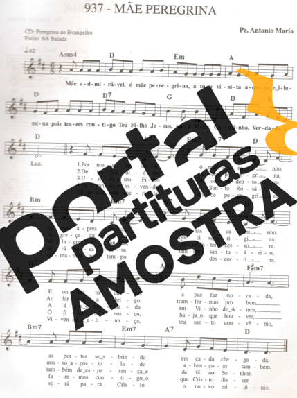 Catholic Church Music (Músicas Católicas) Mãe Peregrina partitura para Teclado
