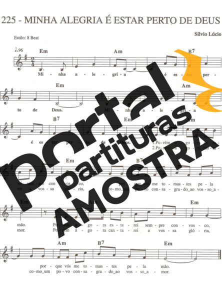 Catholic Church Music (Músicas Católicas) Minha Alegria é Estar Perto de Deus partitura para Teclado