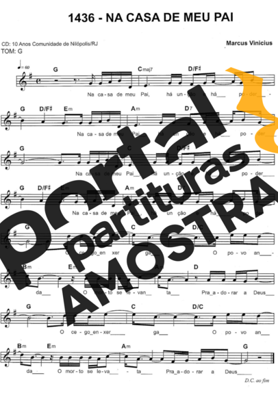 Catholic Church Music (Músicas Católicas) Na Casa De Meu Pai partitura para Teclado