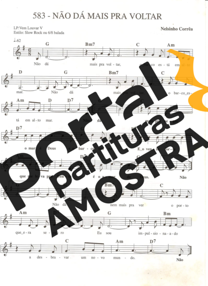 Catholic Church Music (Músicas Católicas) Não Dá Mais Pra Voltar partitura para Teclado