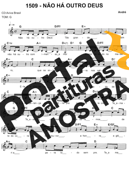Catholic Church Music (Músicas Católicas) Não Há Outro Deus partitura para Teclado