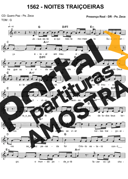 Catholic Church Music (Músicas Católicas) Noites Traiçoeiras partitura para Teclado