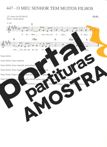 Catholic Church Music (Músicas Católicas) O Meu Senhor Tem Muitos Filhos partitura para Teclado