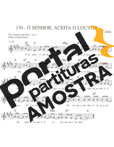 Catholic Church Music (Músicas Católicas) Ó Senhor Aceita o Louvor partitura para Teclado