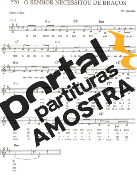 Catholic Church Music (Músicas Católicas) O Senhor Necessitou de Braços partitura para Teclado