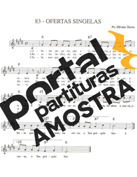 Catholic Church Music (Músicas Católicas) Ofertas Singelas partitura para Teclado