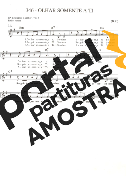 Catholic Church Music (Músicas Católicas) Olhar Somente a Ti partitura para Teclado