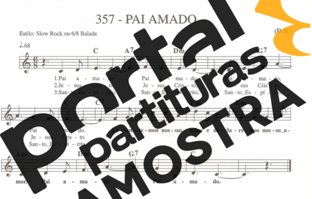 Catholic Church Music (Músicas Católicas) Pai Amado partitura para Teclado