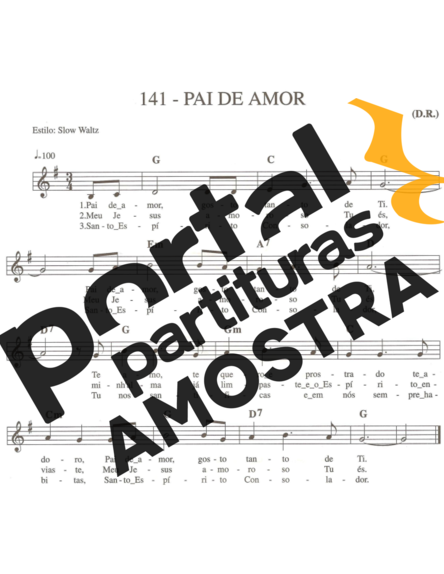 Catholic Church Music (Músicas Católicas) Pai De Amor partitura para Teclado