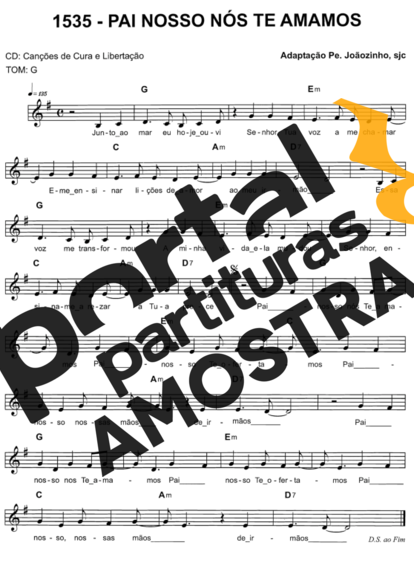 Catholic Church Music (Músicas Católicas) Pai Nosso Nós Te Amamos partitura para Teclado