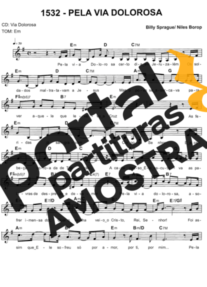 Catholic Church Music (Músicas Católicas) Pela Via Dolorosa partitura para Teclado
