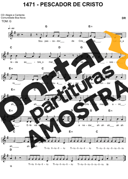 Catholic Church Music (Músicas Católicas) Pescador De Cristo partitura para Teclado
