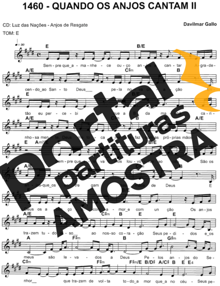 Catholic Church Music (Músicas Católicas) Quando Os Anjos Cantam II partitura para Teclado