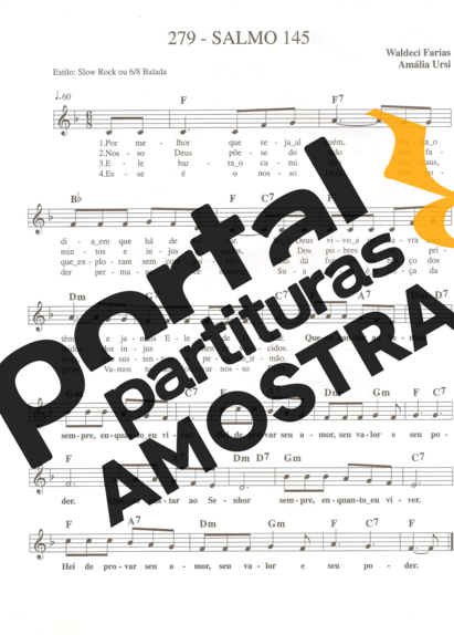 Catholic Church Music (Músicas Católicas) Salmo 145 partitura para Teclado