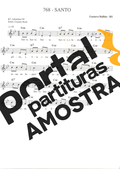 Catholic Church Music (Músicas Católicas) Santo 34 partitura para Teclado