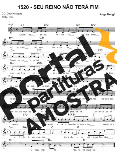 Catholic Church Music (Músicas Católicas) Seu Reino Não Terá Fim partitura para Teclado