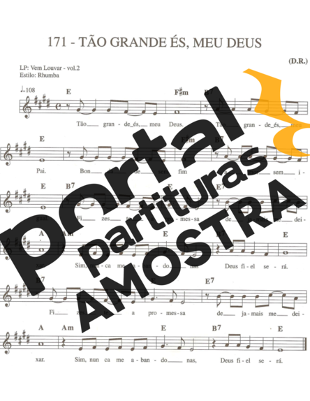 Catholic Church Music (Músicas Católicas) Tão Grande És Meu Deus partitura para Teclado