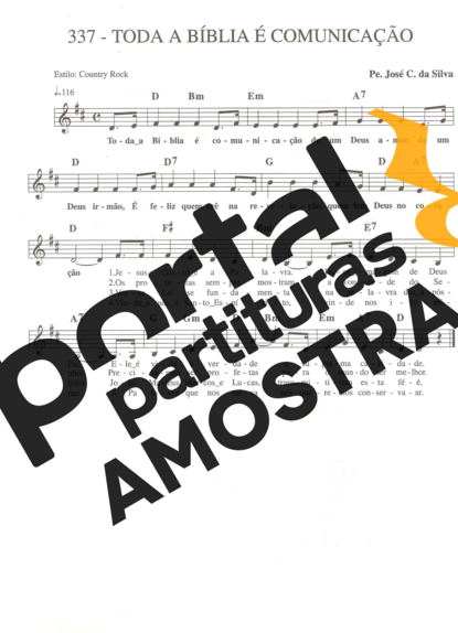 Catholic Church Music (Músicas Católicas) Toda a Bíblia é Comunicação partitura para Teclado