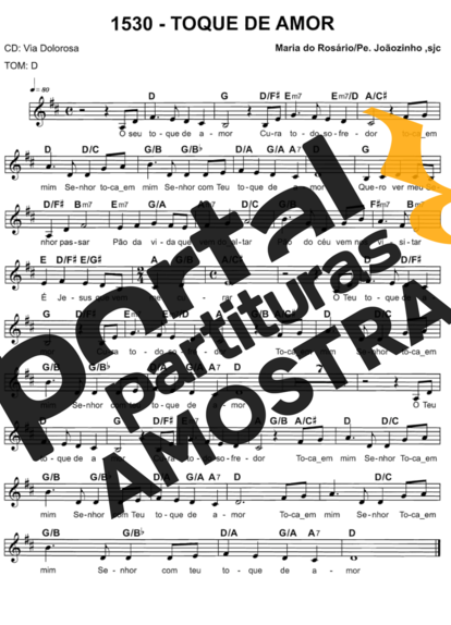 Catholic Church Music (Músicas Católicas) Toque De Amor partitura para Teclado