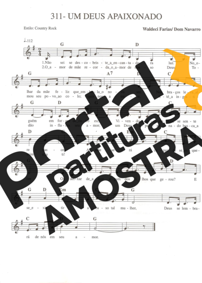 Catholic Church Music (Músicas Católicas) Um Deus Apaixonado partitura para Teclado