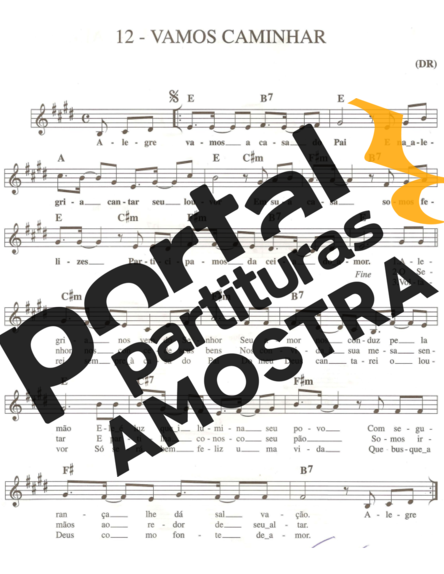 Catholic Church Music (Músicas Católicas) Vamos Caminhar 2 partitura para Teclado