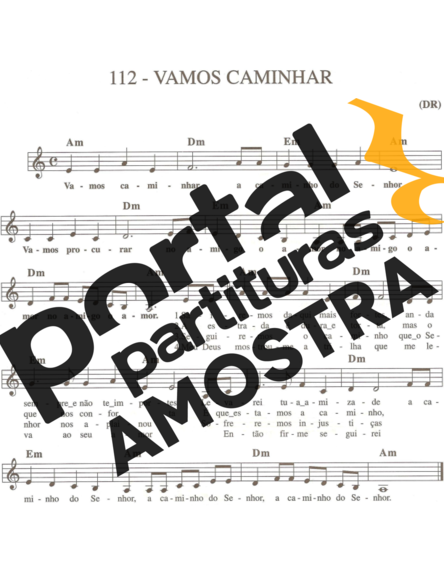 Catholic Church Music (Músicas Católicas) Vamos Caminhar partitura para Teclado
