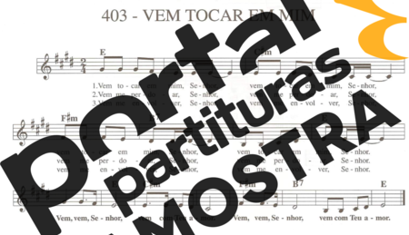 Catholic Church Music (Músicas Católicas) Vem Tocar em Mim partitura para Teclado