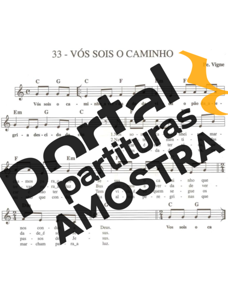 Catholic Church Music (Músicas Católicas) Vós Sois o Caminho partitura para Teclado