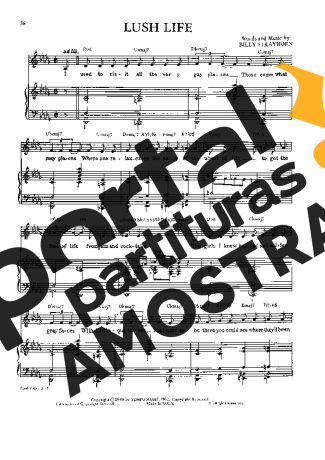 Nat King Cole Lush Life partitura para Piano