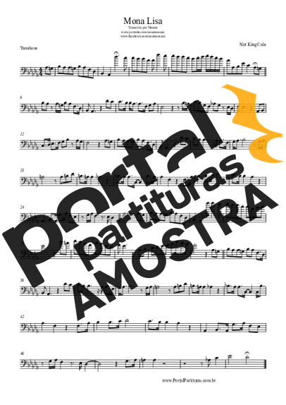 Nat King Cole  partitura para Trombone