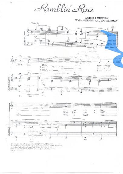 Nat King Cole Ramblin´ Rose partitura para Piano