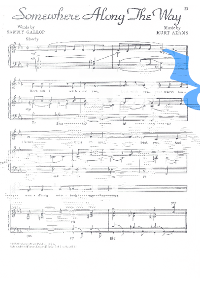 Nat King Cole Some Along The Way partitura para Piano