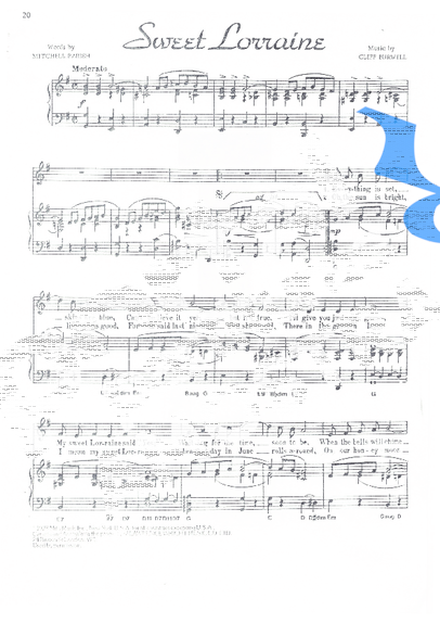 Nat King Cole Sweet Lorraine partitura para Piano