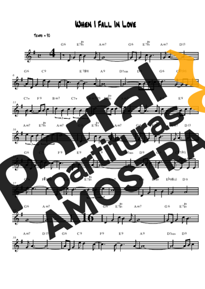 Nat King Cole When I Fall In Love partitura para Saxofone Alto (Eb)