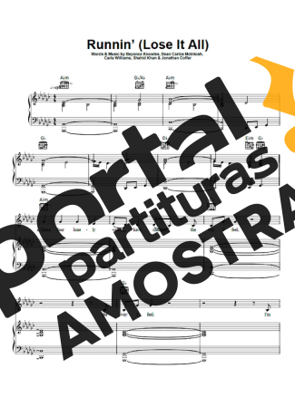 Naughty Boy Runnin (Lose It All) partitura para Piano