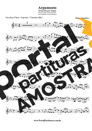 Nelson Gonçalves  partitura para Clarinete (Bb)