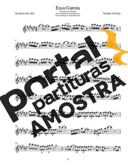 Netinho de Paula Essa Garota partitura para Saxofone Alto (Eb)