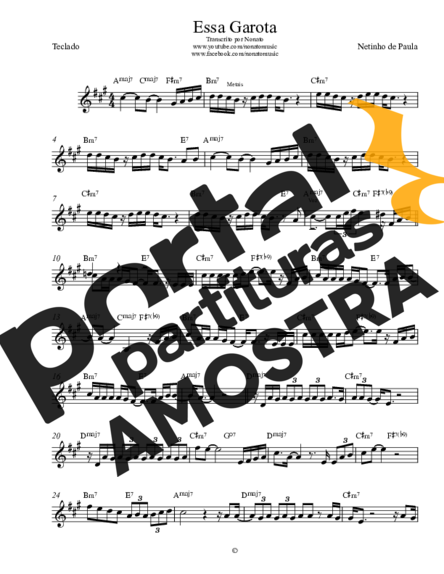 Netinho de Paula  partitura para Teclado