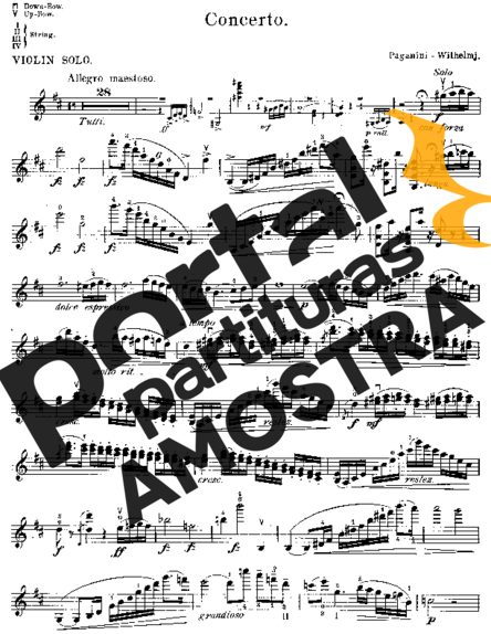 Niccolò Paganini Violin Concerto 1 partitura para Violino