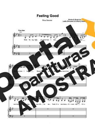 Nina Simone Feeling Good partitura para Piano