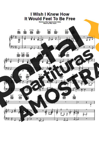 Nina Simone I Wish I Knew How It Would Feel To Be Free partitura para Piano