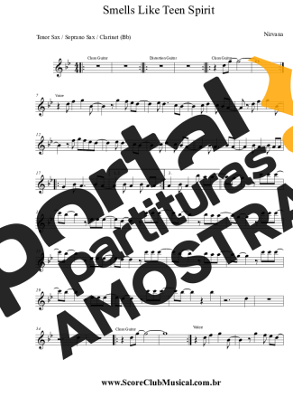 Nirvana  partitura para Clarinete (Bb)