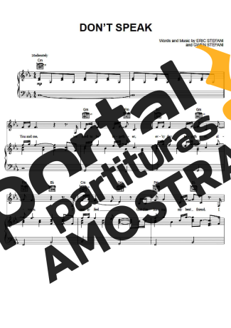 No Doubt  partitura para Piano