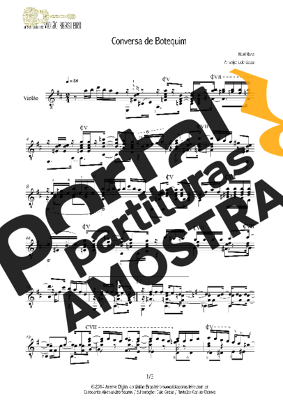 Noel Rosa Conversa de Botequim partitura para Violão