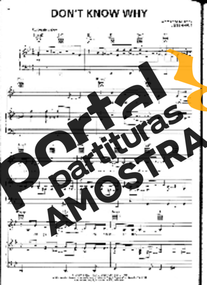Norah Jones Dont Know Why partitura para Piano