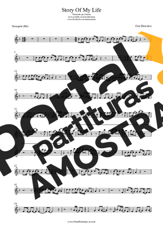 One Direction  partitura para Trompete