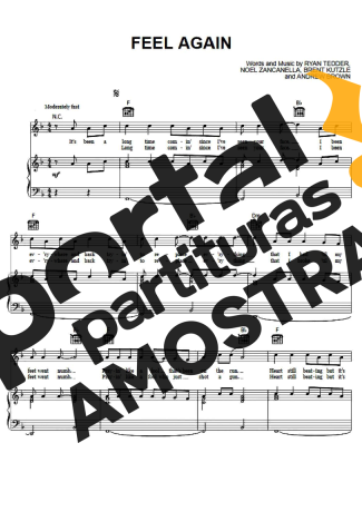 OneRepublic Feel Again partitura para Piano