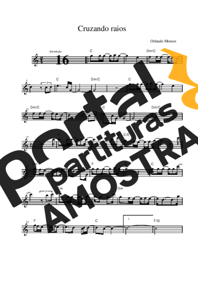 Orlando Moraes  partitura para Saxofone Alto (Eb)