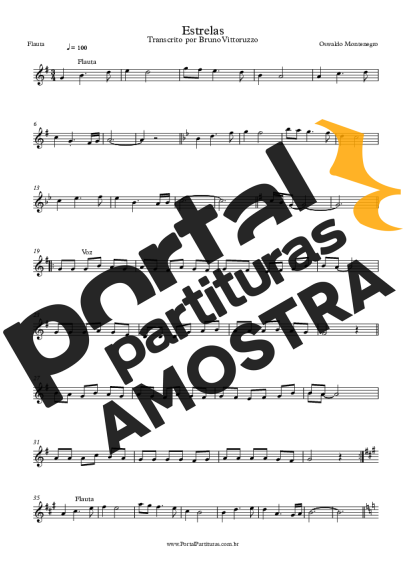 Oswaldo Montenegro  partitura para Flauta Transversal