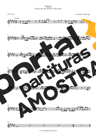 Oswaldo Montenegro Faça partitura para Clarinete (Bb)